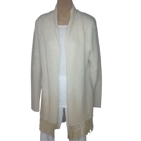 Lilly Pulitzer Tatum Long Fringe Hem Cardigan Size Medium - Picture 1 of 12